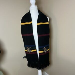Harry Potter‎ Scarf Hogwarts Embroidered Crest Emblem Wizarding World 64" Unisex